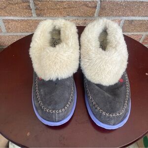 UGG Kids' Charcoal and Cream Slippers